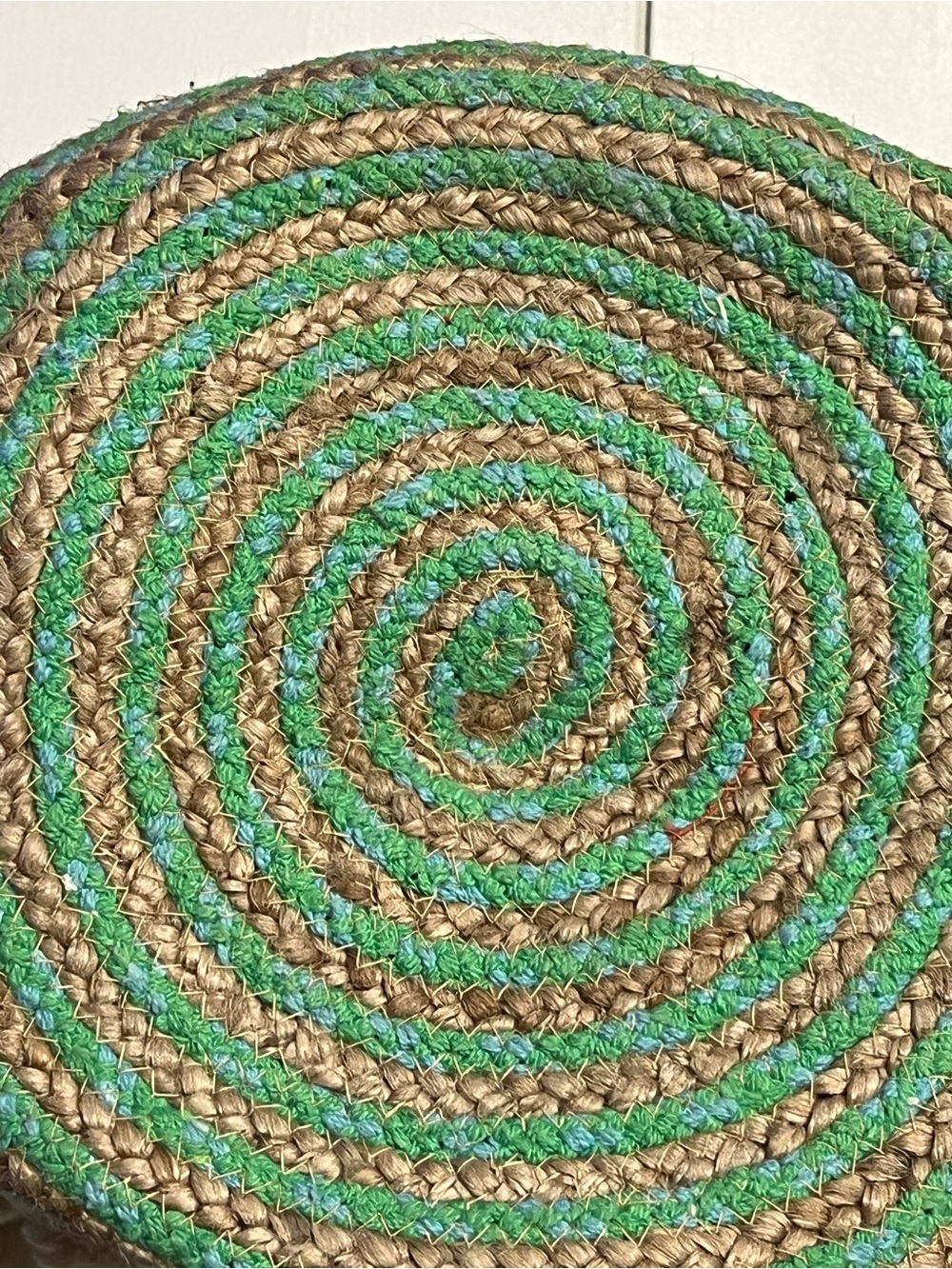 Magid woven jute and cotton tote beach tote with rope handles. - Picture 5 of 9